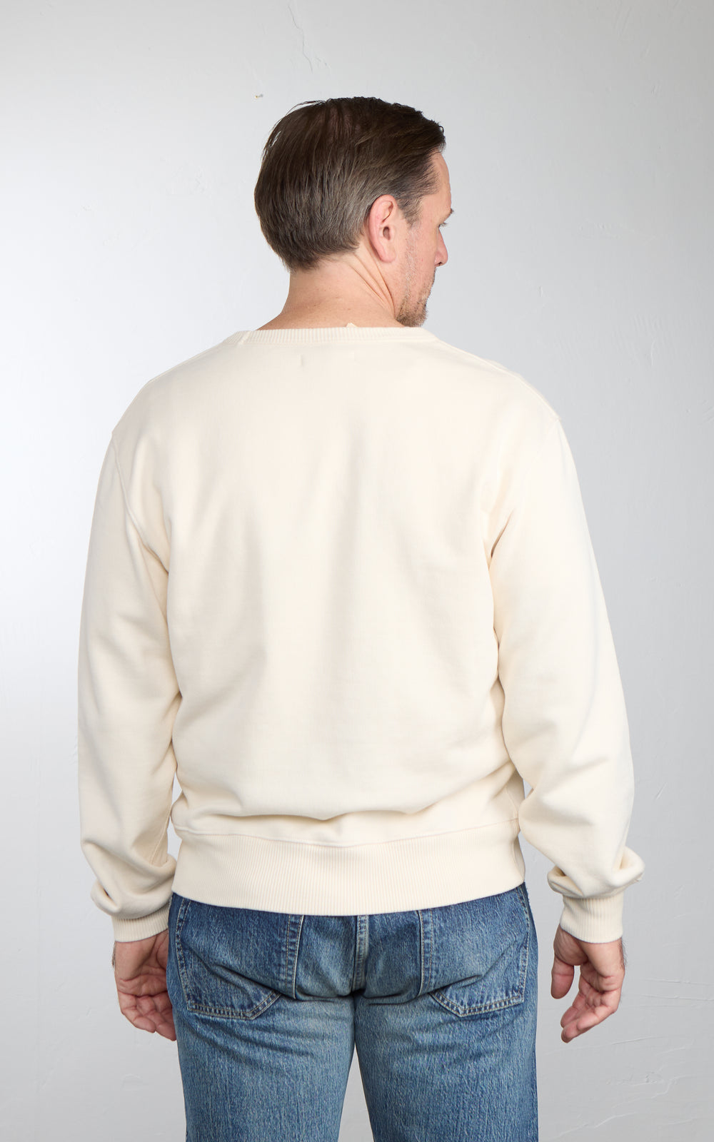 Merz b. Schwanen CREW02 Authentic Fleece Classic Fit Sweatshirt Nature