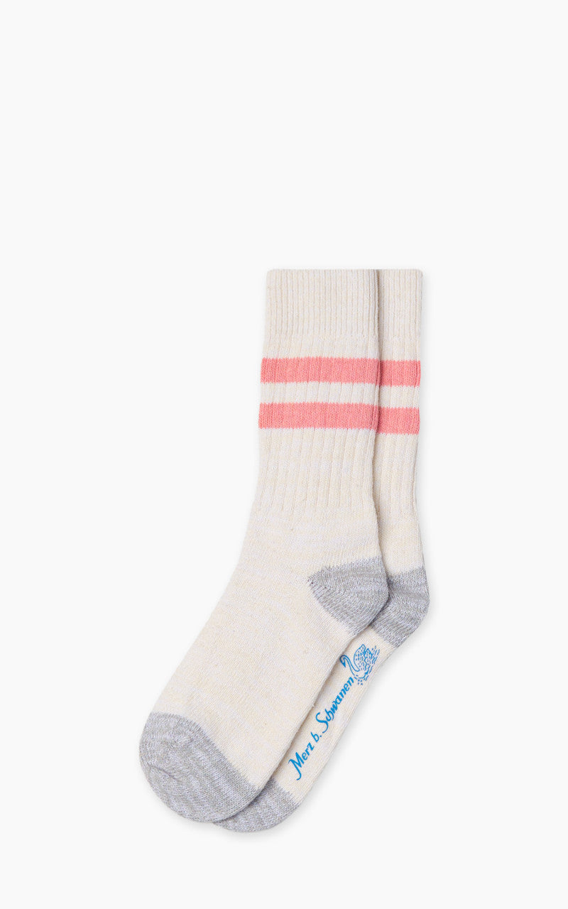 Merz b. Schwanen GS05 Socks Recycled Cotton Nature/Peach