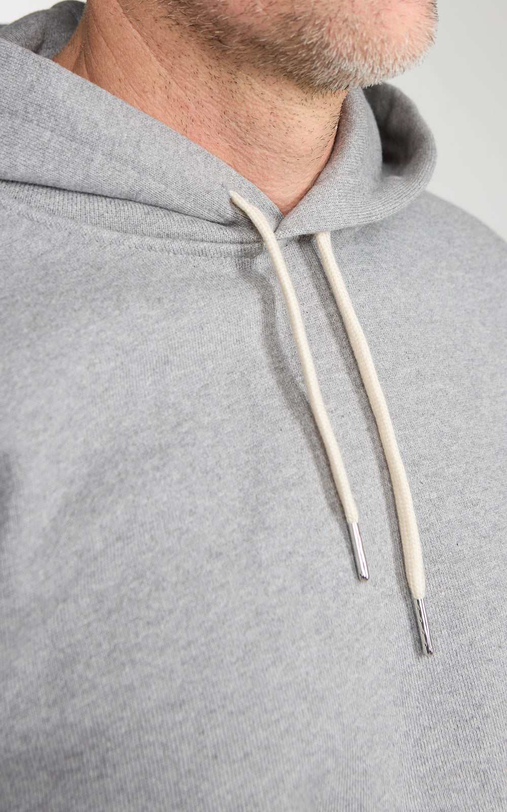 Merz b. Schwanen HOODIE01 Authentic Fleece Classic Fit Hoodie Grey Melange