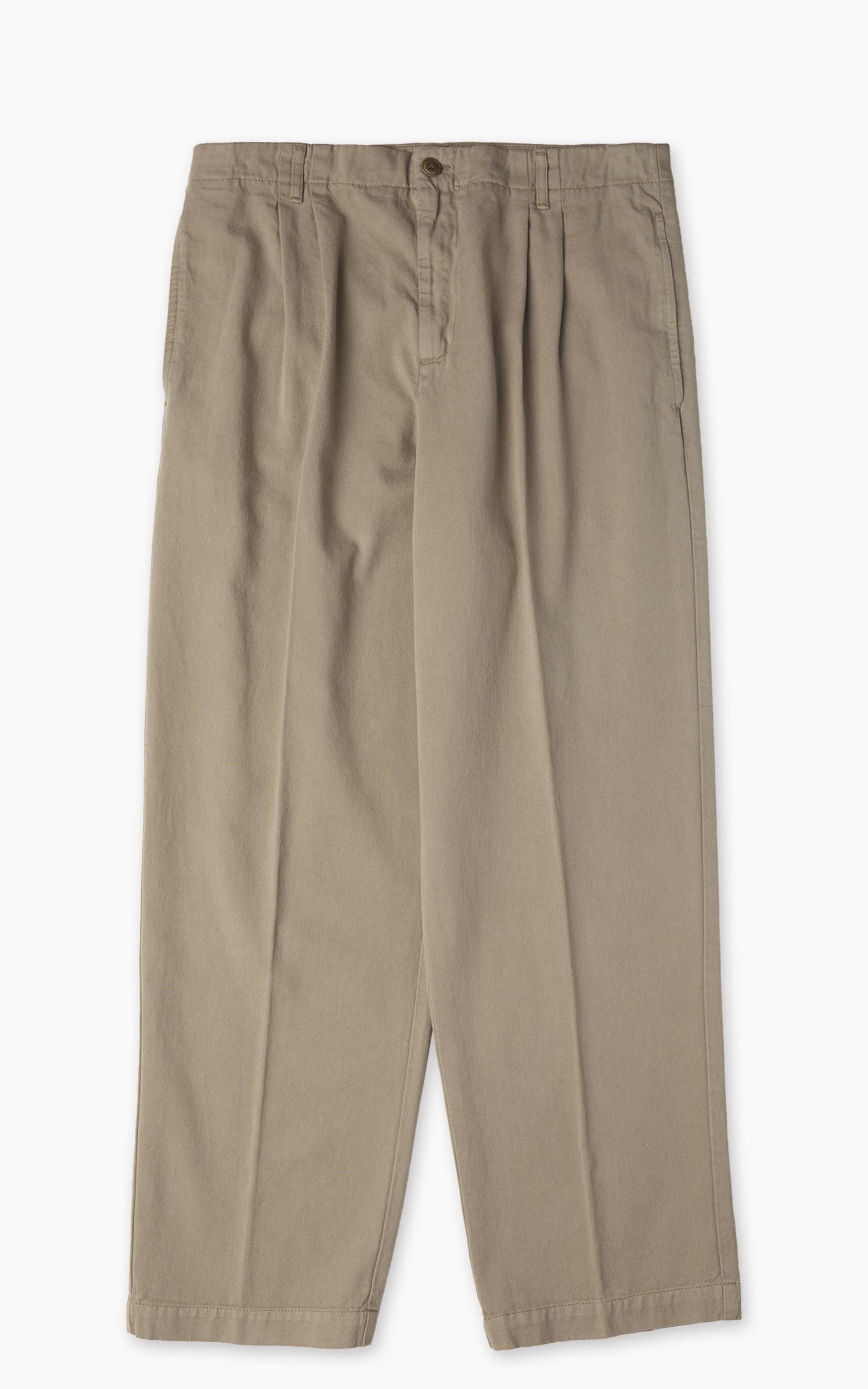 Merz b. Schwanen RIDER01T Pleated Twill Trouser Vintage Army