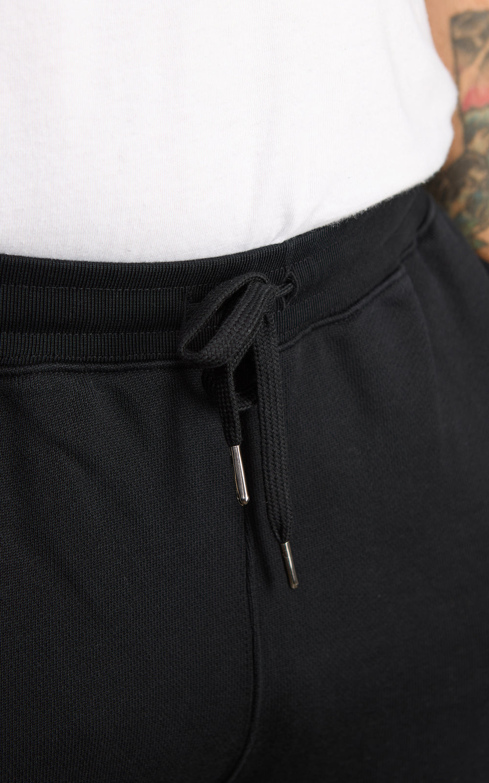 Merz b. Schwanen SWEATPTS02 Authentic Fleece Cuffed Cotton Sweatpants Deep Black