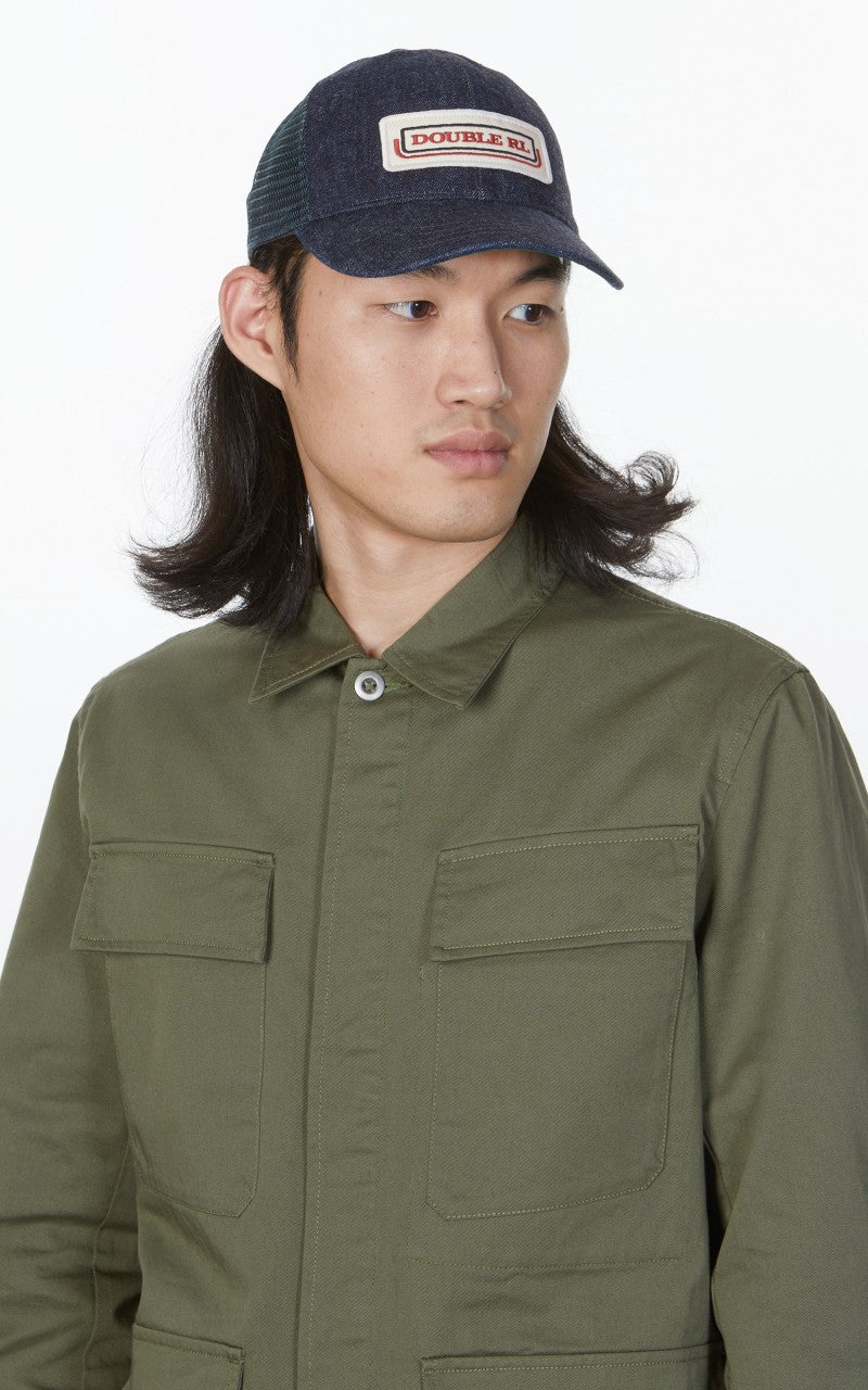 RRL Denim Mesh Trucker Cap Indigo