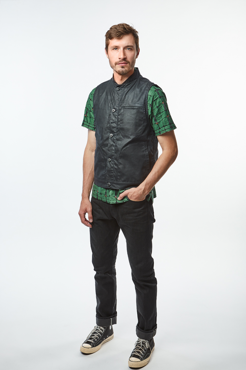 Rogue Territory Supply Vest Waxed Canvas Ridgeline Black