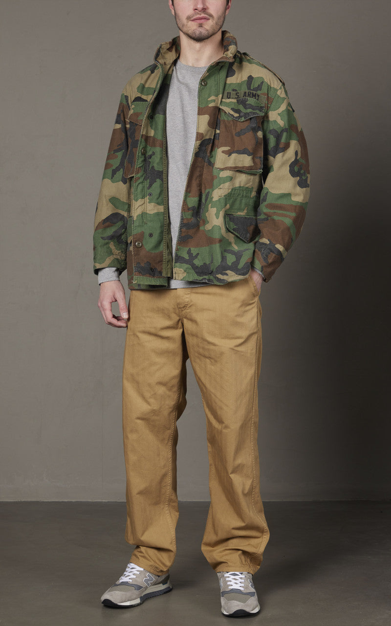 Military Surplus Vintage M-65 US Field Jacket Woodland
