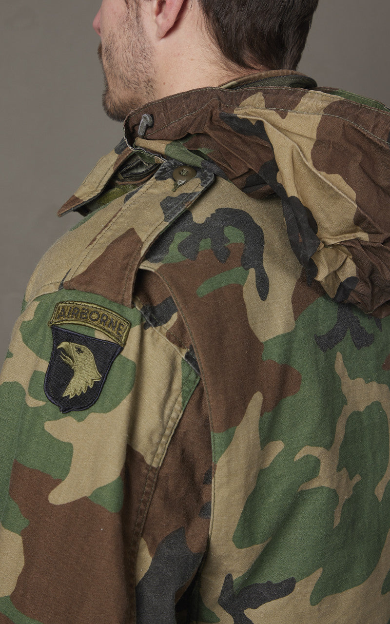 Military Surplus Vintage M-65 US Field Jacket Woodland