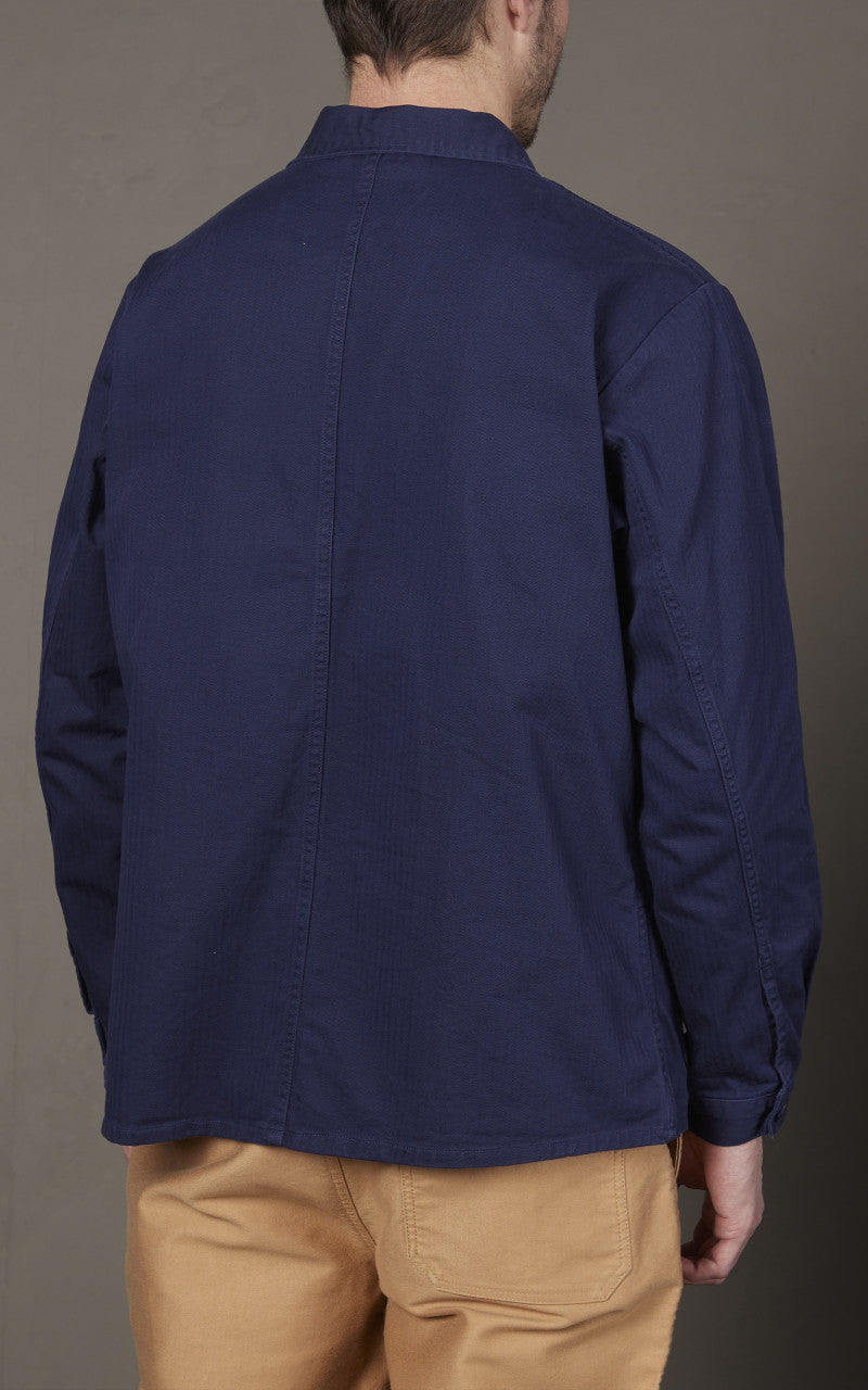 Military Surplus Vintage French Army Workwear Jacket Blue