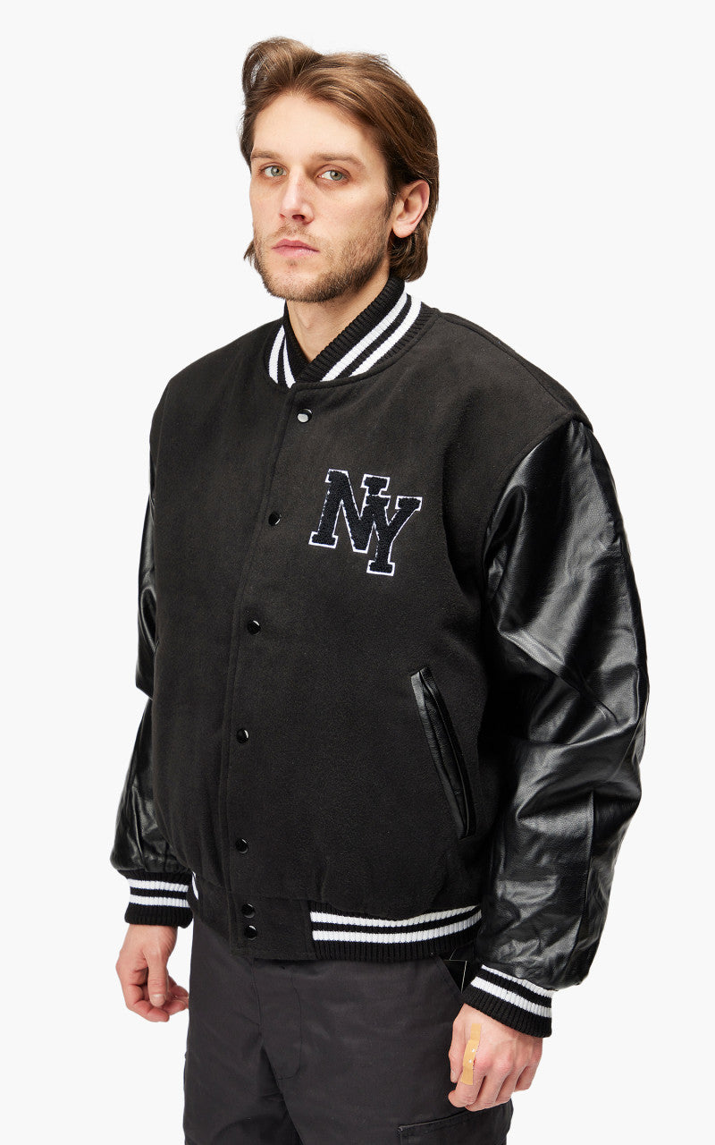 Military Surplus Varsity Jacket Black/Black