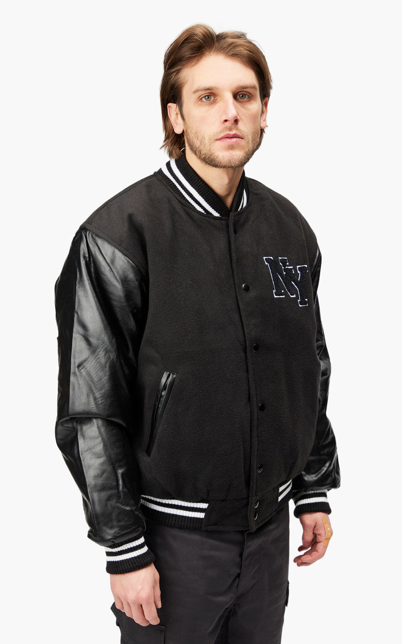 Military Surplus Varsity Jacket Black/Black
