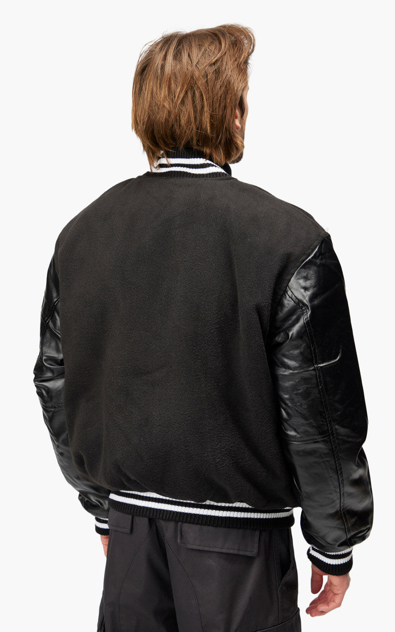 Military Surplus Varsity Jacket Black/Black