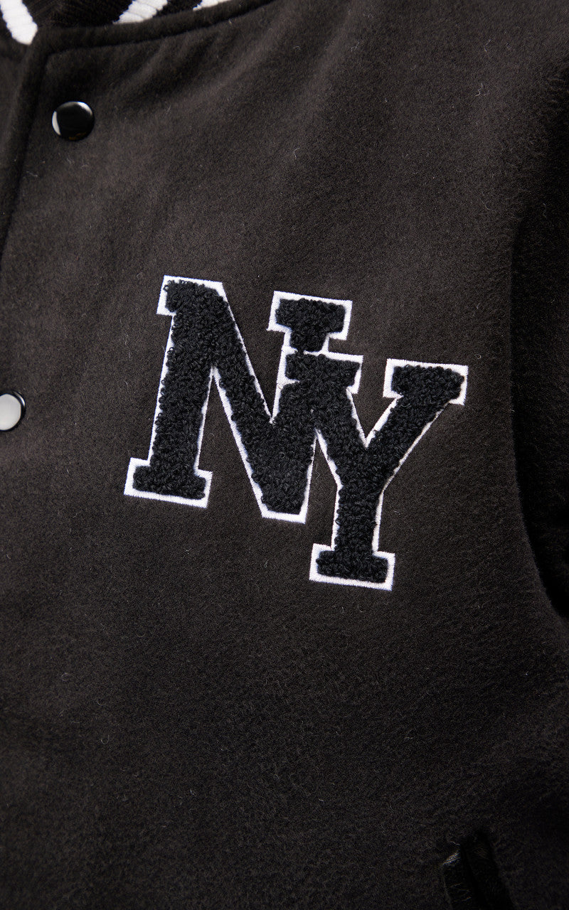 Military Surplus Varsity Jacket Black/Black