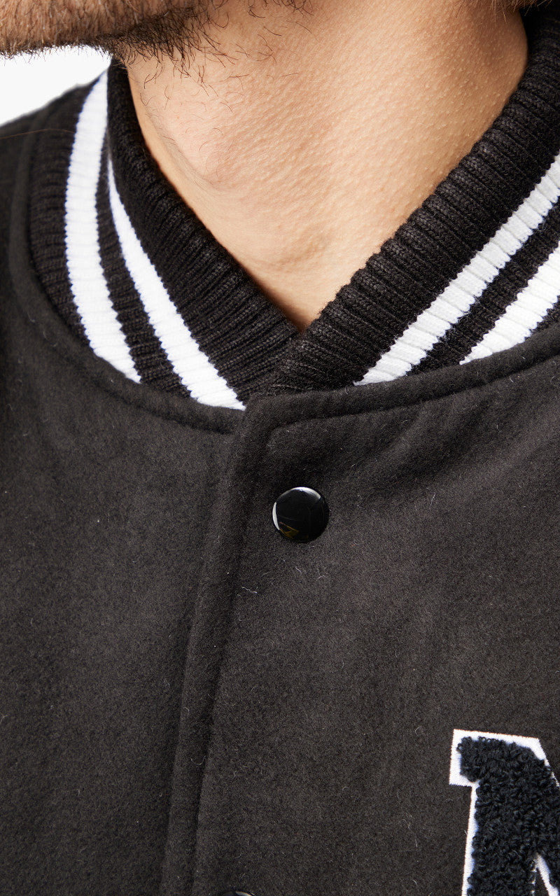 Military Surplus Varsity Jacket Black/Black