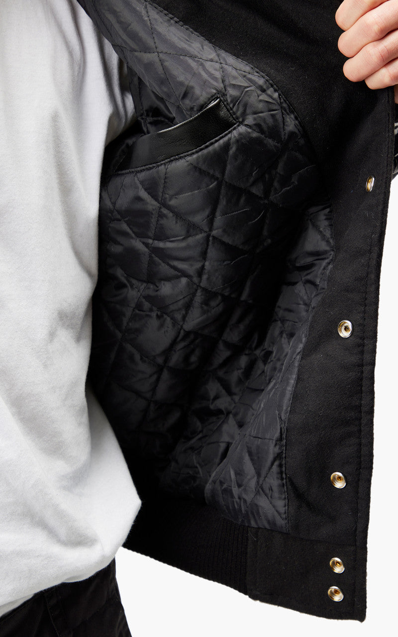 Military Surplus Varsity Jacket Black/Black