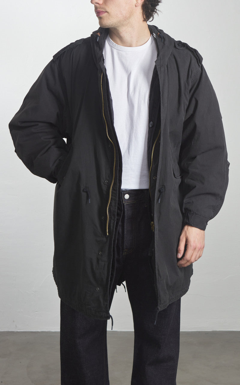 Military Surplus US M51 Fishtail Parka Vintage Washed Black