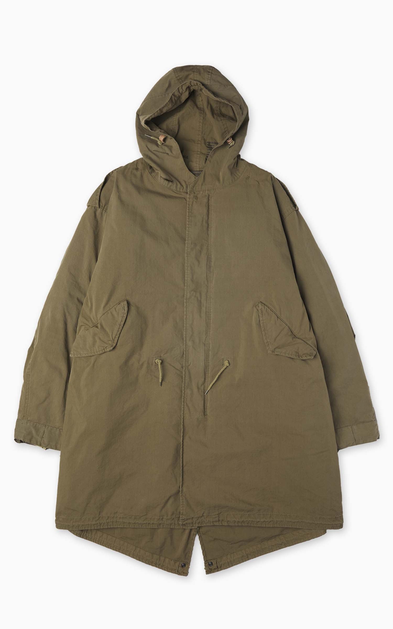 Military Surplus US M51 Fishtail Parka "O-Bleached" Olive 140FAHRENHEIT