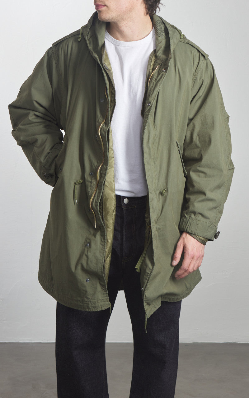 Military Surplus US M51 Fishtail Parka Vintage Washed Olive