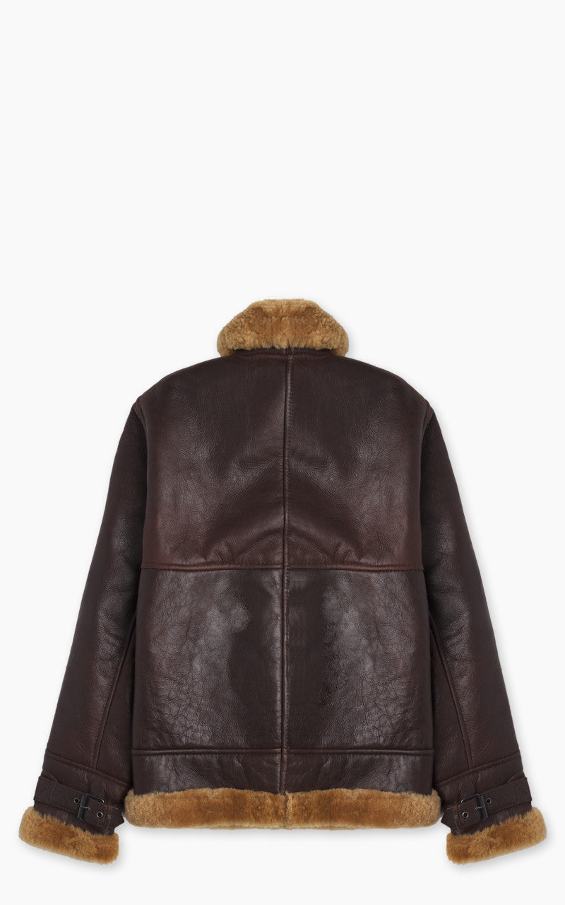 Military Surplus B-46 Shearling Flight Leather Jacket Brown