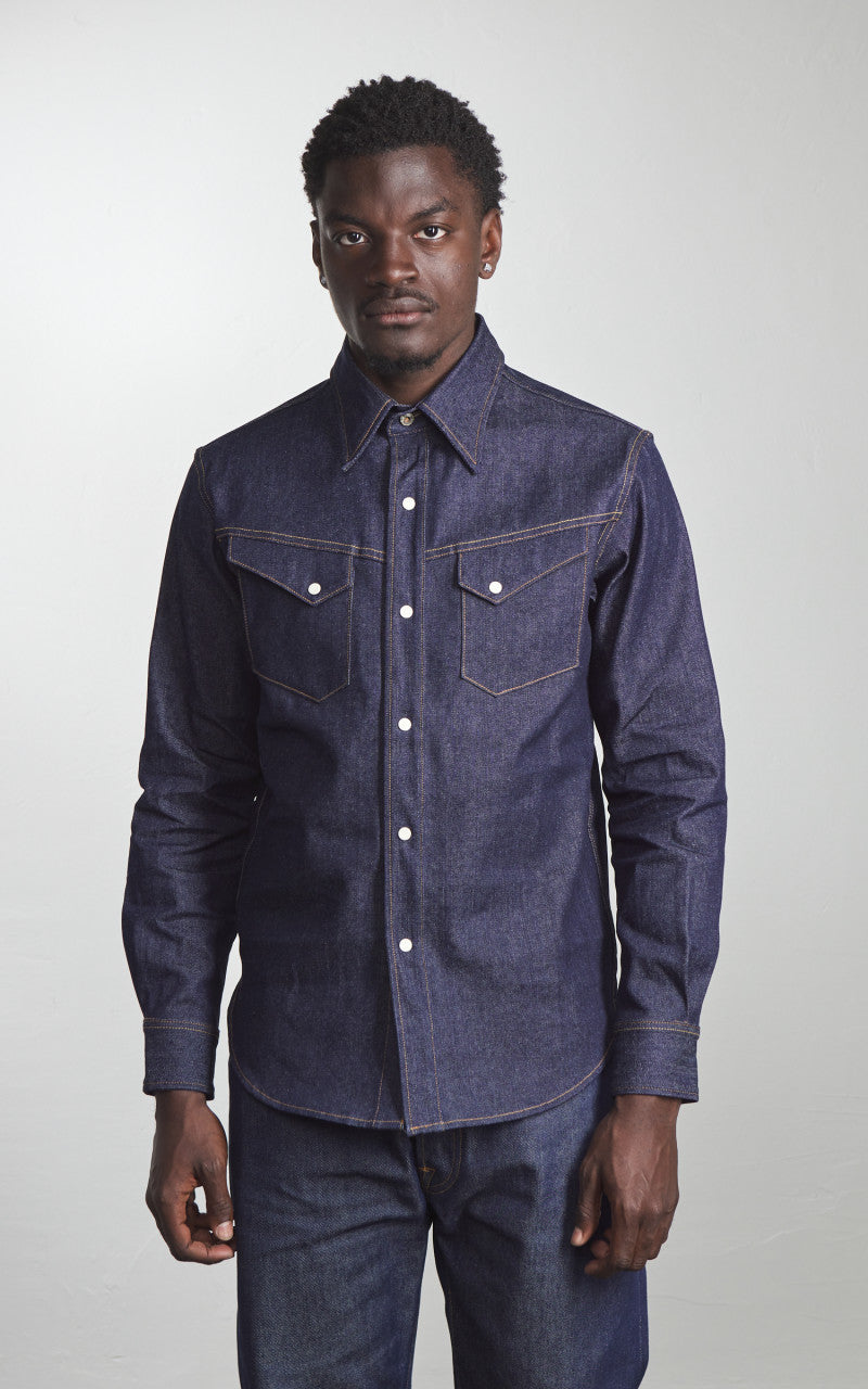 Mister Freedom Appaloosa Western Snap Denim Shirt Indigo