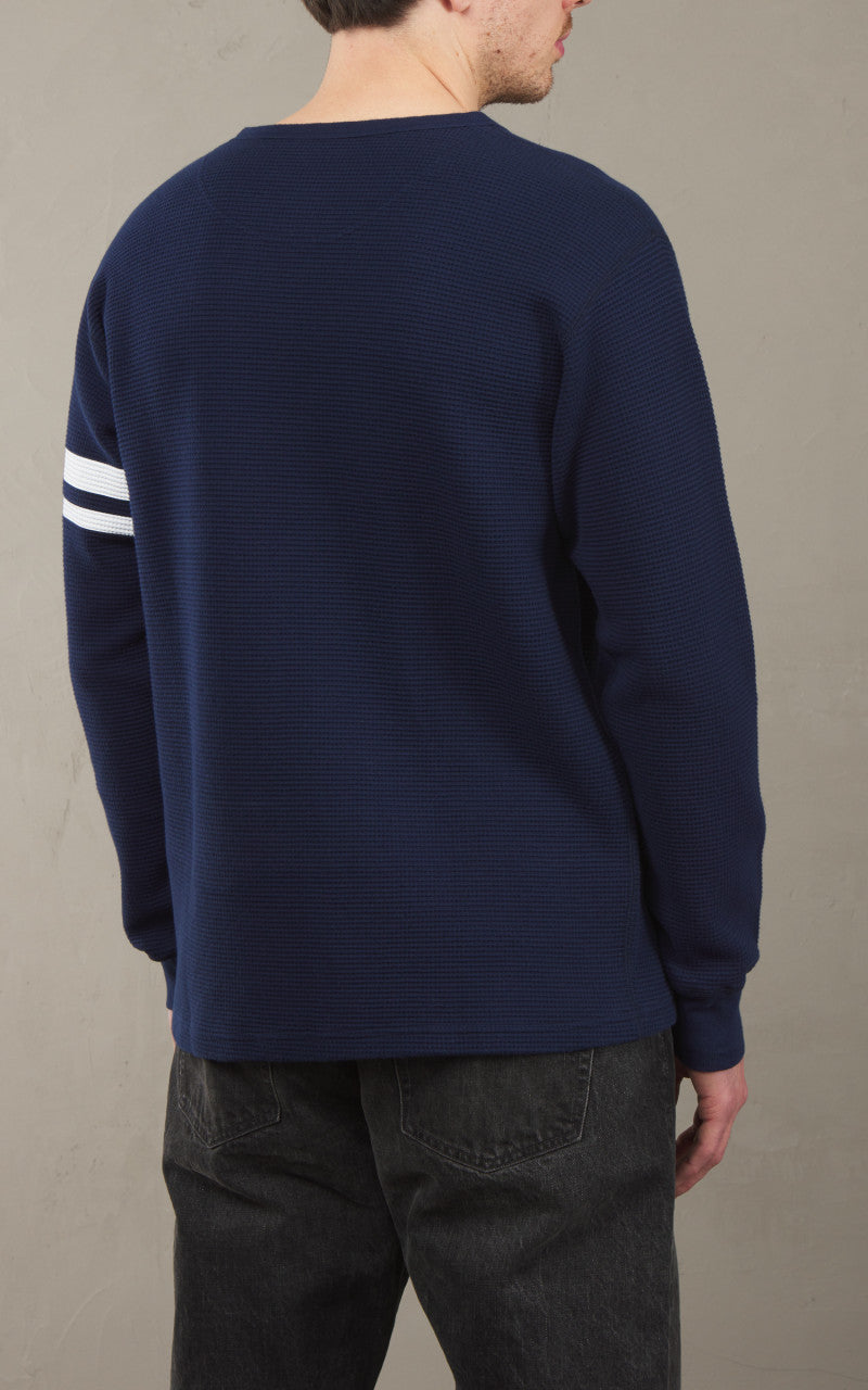 Momotaro Jeans MZTS0079 GTB Thermal Longsleeve T-Shirt Navy