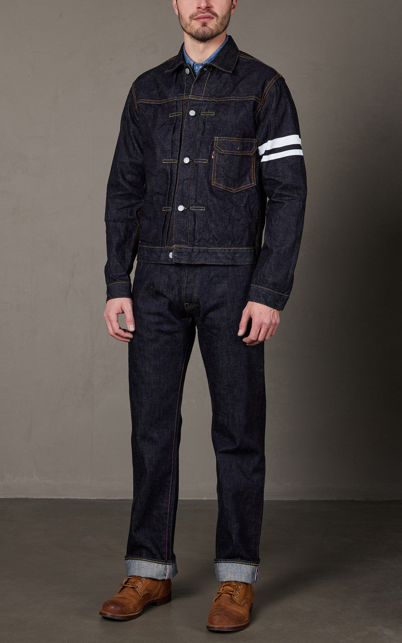 ジャケット・アウター MOMOTARO DENIM JACKET TYPE 1 Momotaro Jeans 1105SP Type 1 Denim Jacket Rinsed Indigo 15.7oz