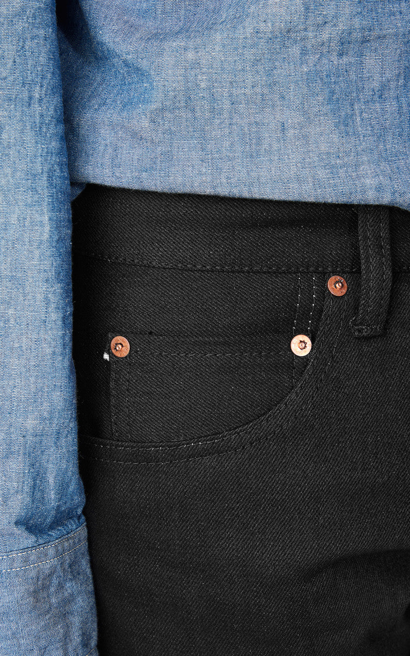 Momotaro Jeans B0306-SP Zimbabwe Cotton Black x Black GTB 15.7oz