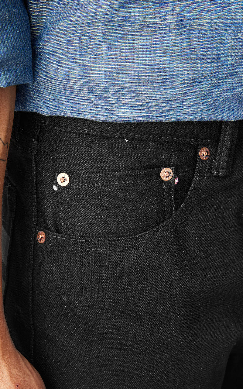Momotaro Jeans B0405-SP Zimbabwe Cotton Black x Black GTB 15.7oz