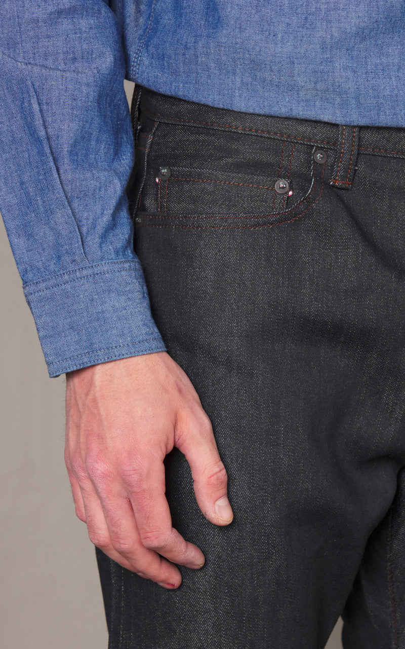 Momotaro Jeans MXJE1103 Silk Denim Narrow Tapered Indigo