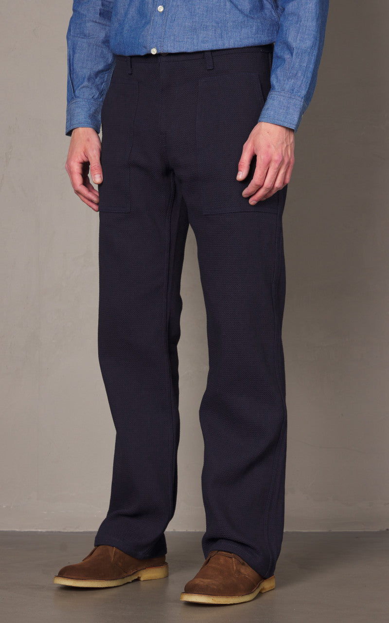 Momotaro Jeans MXPT1006 Dobby Wide Bakerpants Indigo