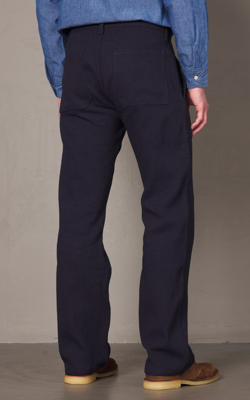 Momotaro Jeans MXPT1006 Dobby Wide Bakerpants Indigo