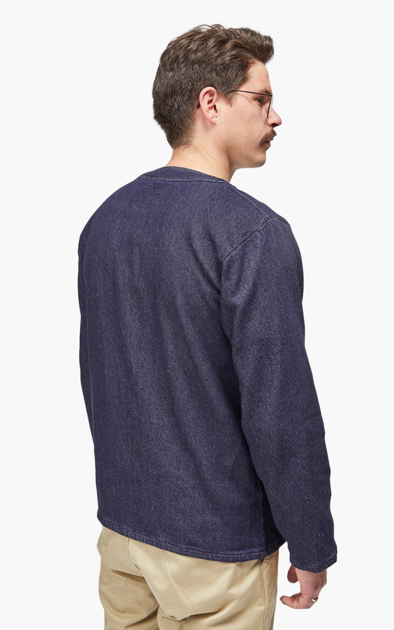 Momotaro Jeans MJK0050M23 Knit-ish Denim Cardigan Indigo