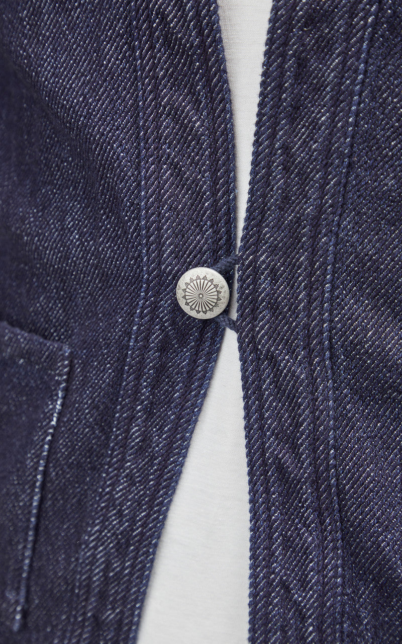 Momotaro Jeans MJK0050M23 Knit-ish Denim Cardigan Indigo