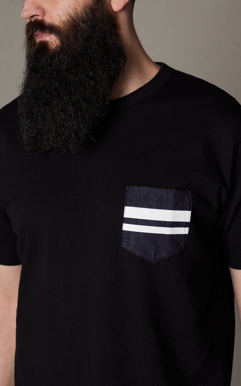 Momotaro Jeans MT003 GTB Denim Pocket T-Shirt 8.5oz