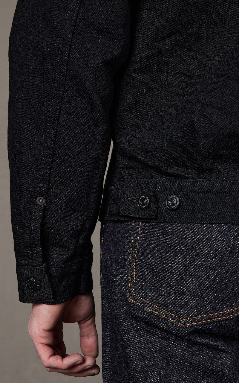 Momotaro Jeans MXGJ1108 Type 2 Denim Jacket Black x Black 15.7oz