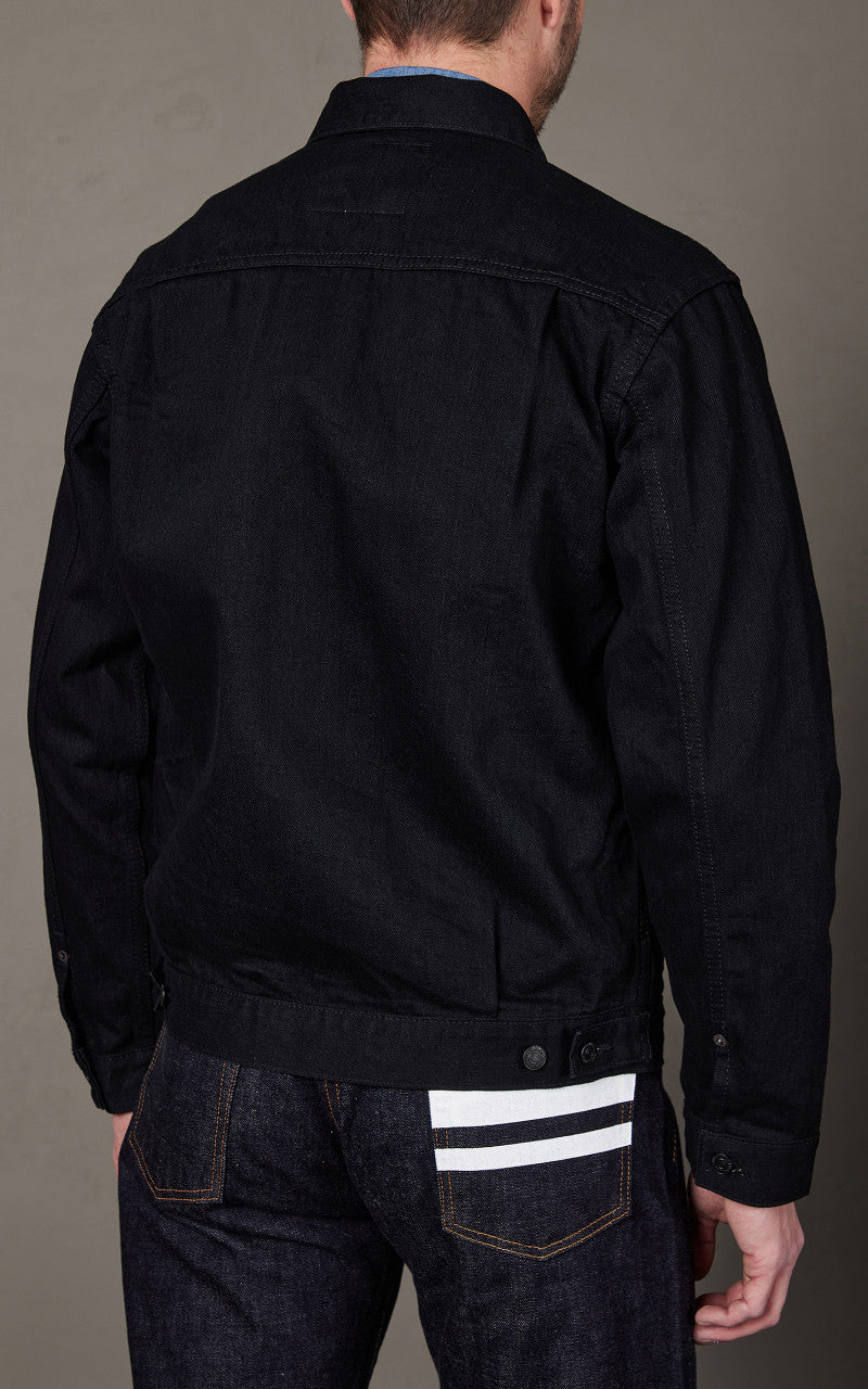 Momotaro Jeans MXGJ1108 Type 2 Denim Jacket Black x Black 15.7oz