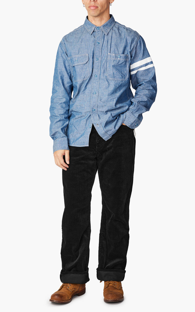 Momotaro Jeans Corduroy Wide Pants Black