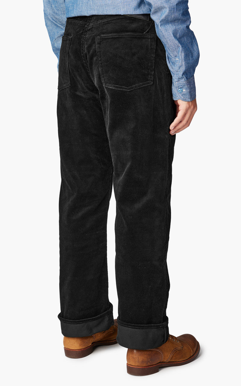 Momotaro Jeans Corduroy Wide Pants Black