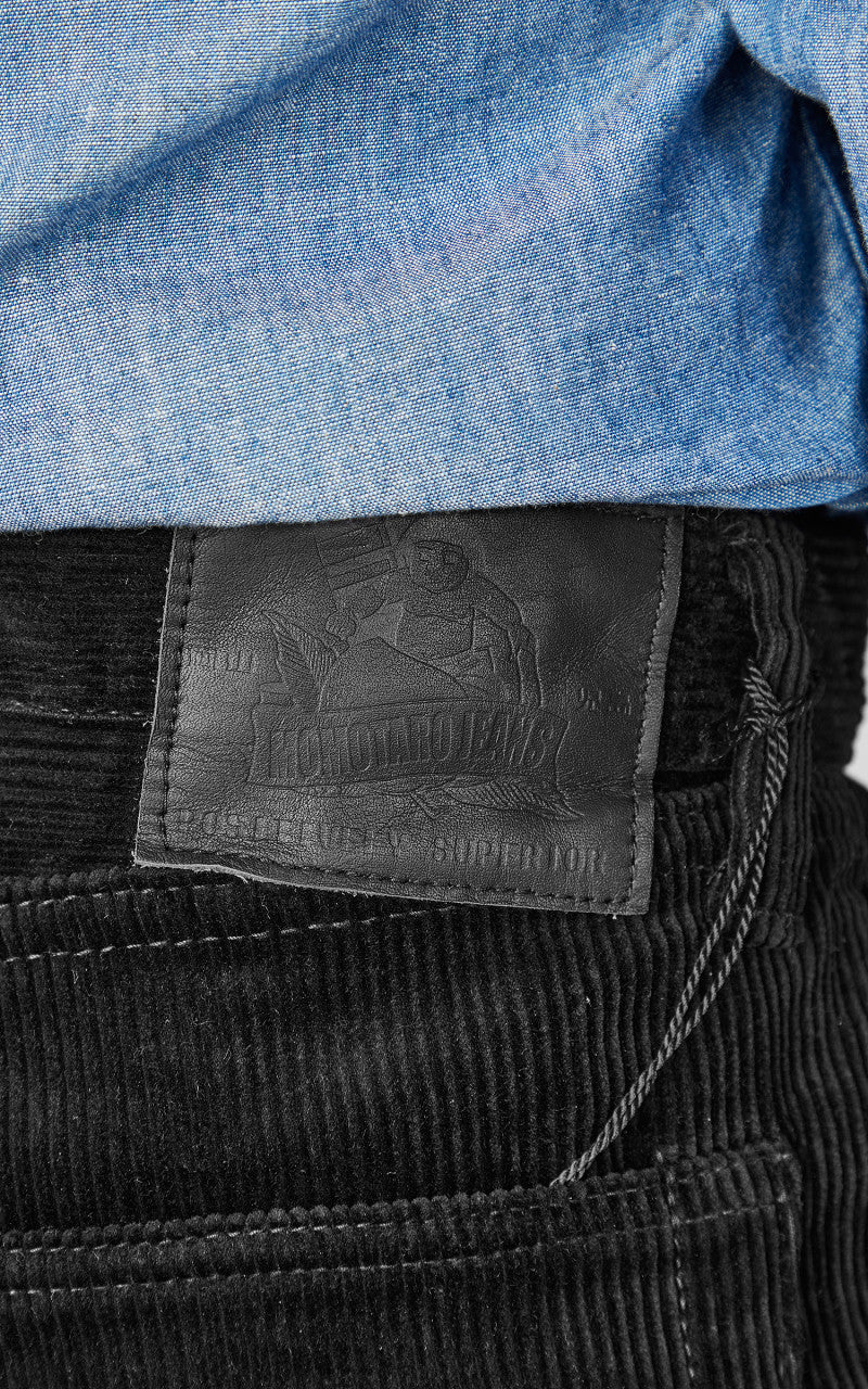 Momotaro Jeans Corduroy Wide Pants Black