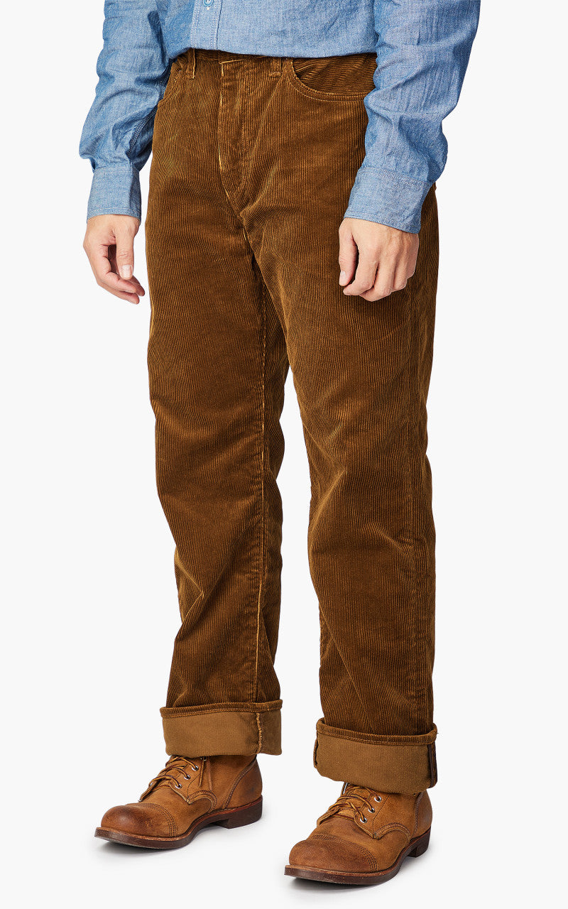Momotaro Jeans Corduroy Wide Pants Brown