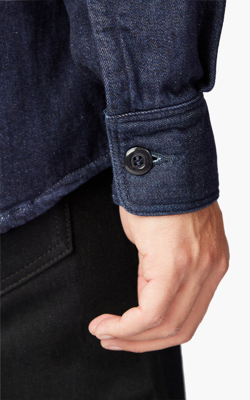 Momotaro Jeans Brushed Denim Shirt Indigo
