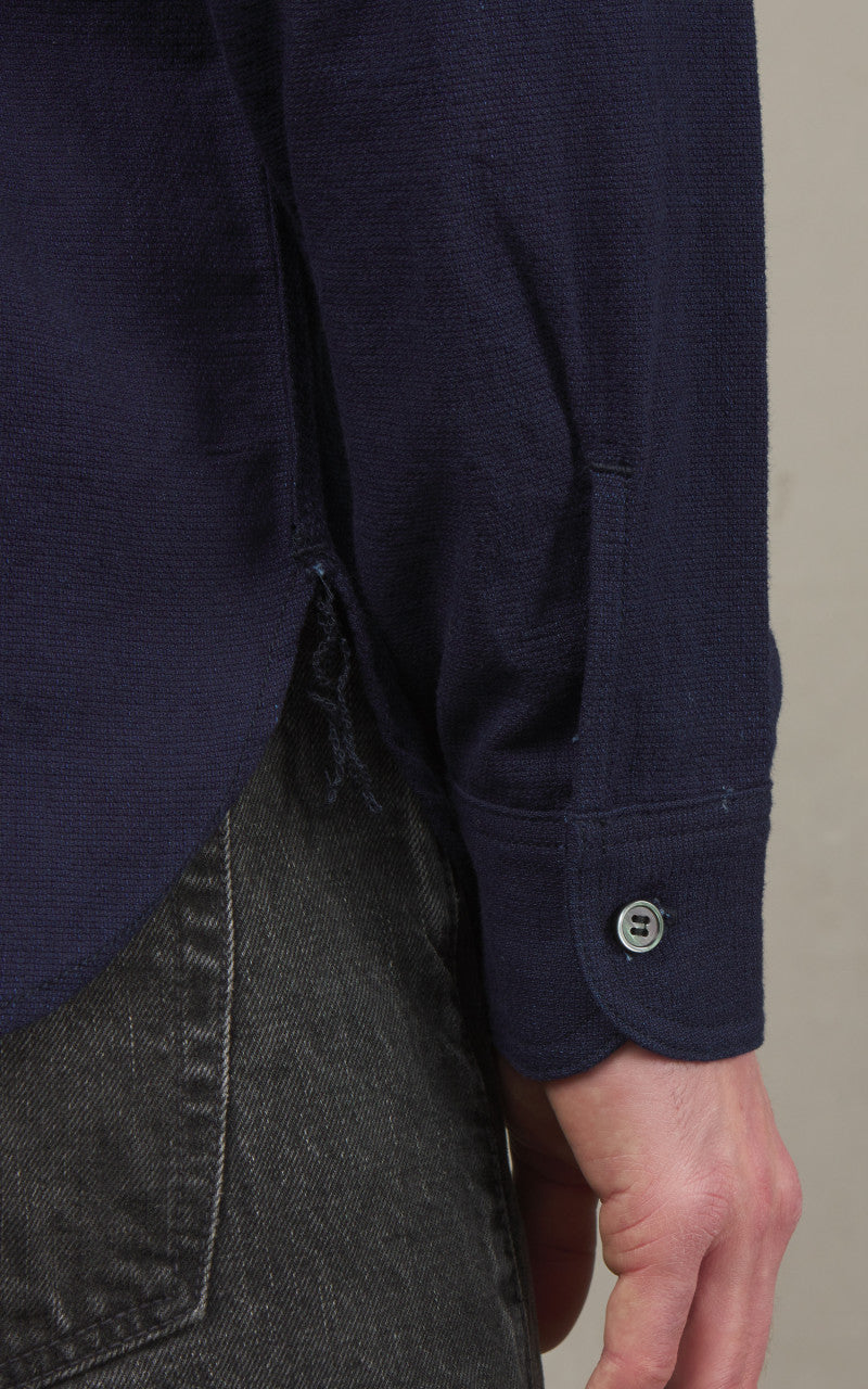 Momotaro Jeans MXLS1008 Dobby Work Shirt Indigo
