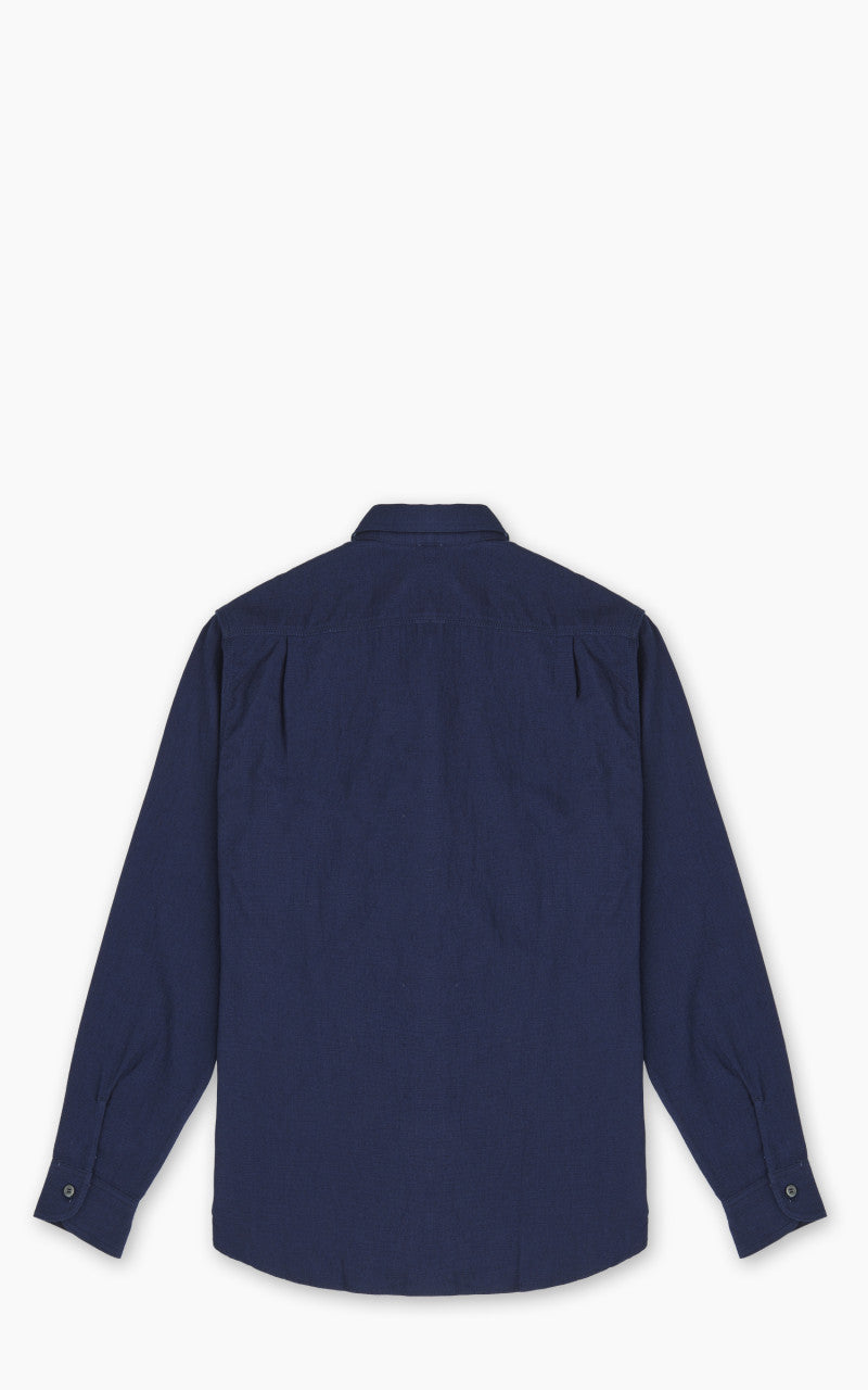 マモリーノ Momotaro Jeans Shirt Men's Plain Lightweight Cotton Dobby