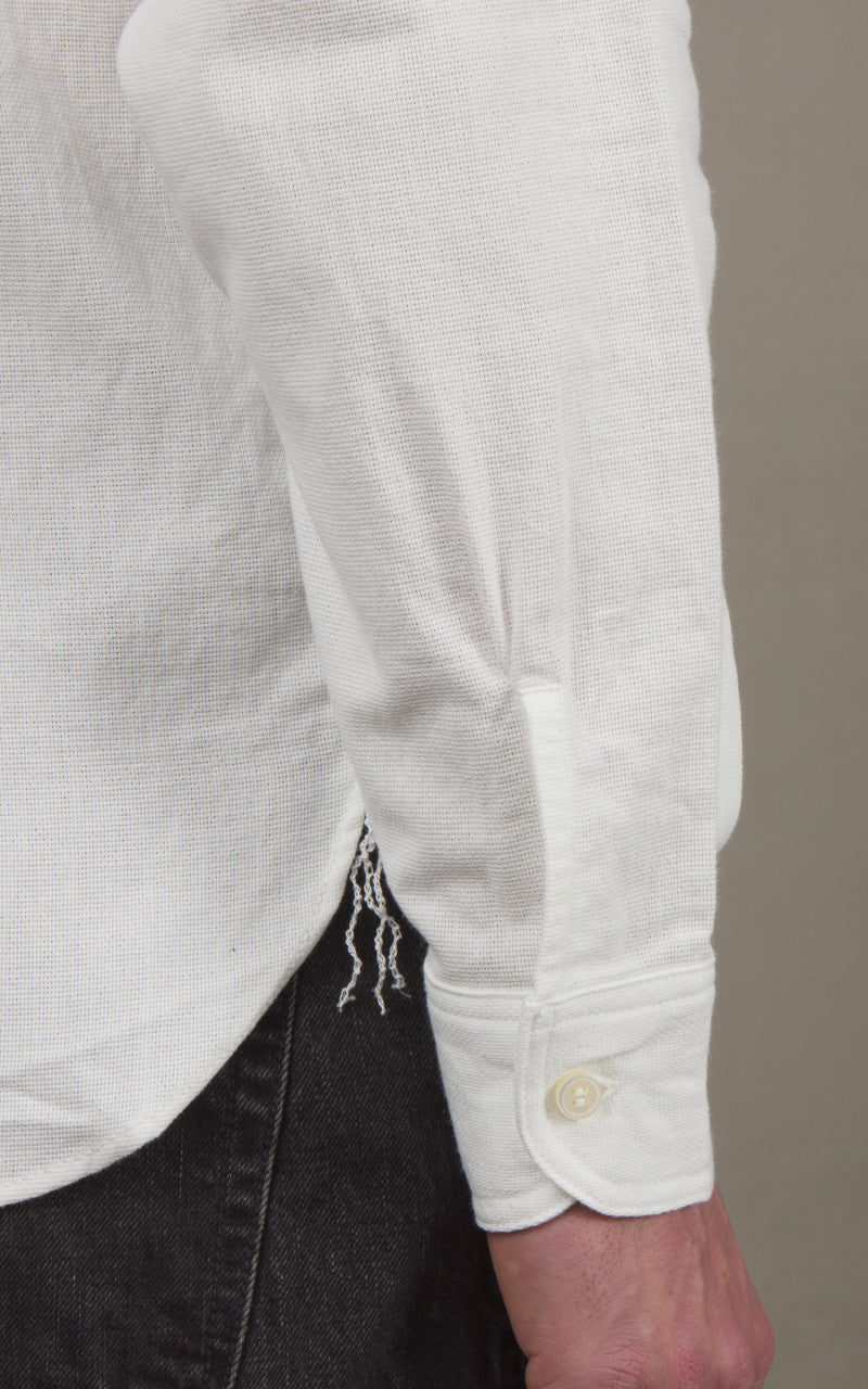 Momotaro Jeans MXLS1008 Dobby Work Shirt White