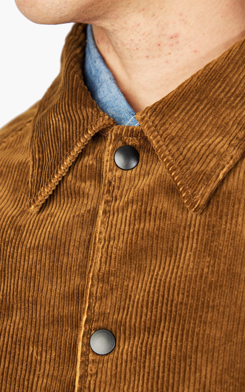 Momotaro Jeans Corduroy Coach Jacket Brown
