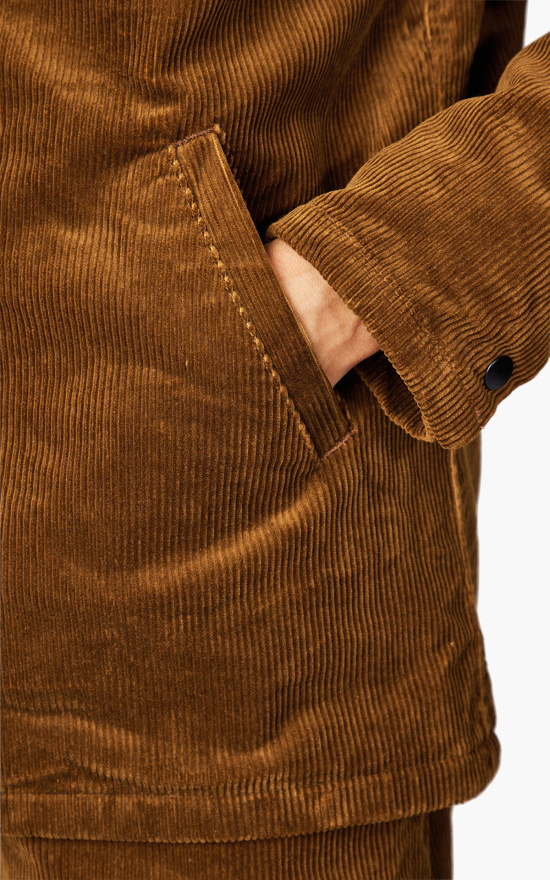 Momotaro Jeans Corduroy Coach Jacket Brown