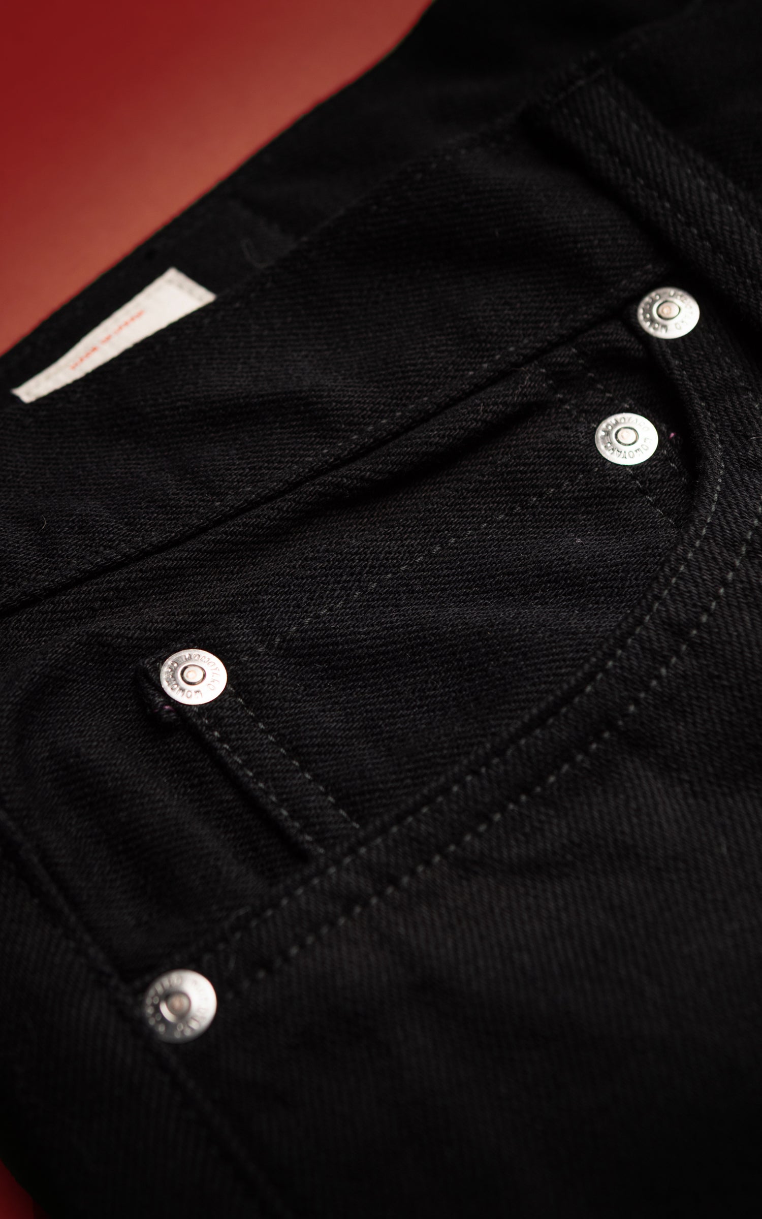 MOMOTARO JEANS MMJB6404 #100 Kyoto Montsuki Straight Denim Black