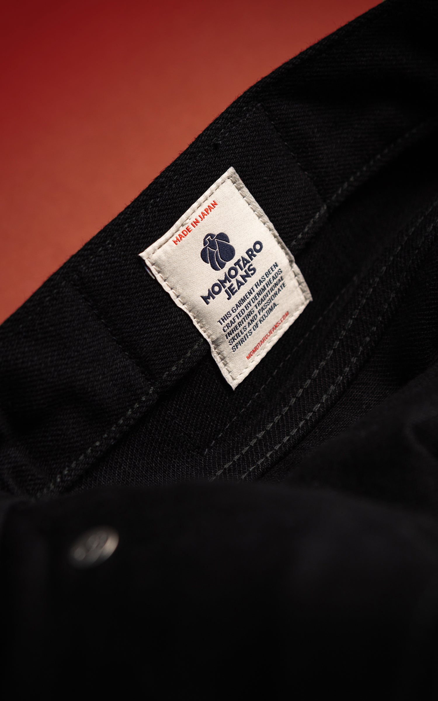 MOMOTARO JEANS MMJB6404 #100 Kyoto Montsuki Straight Denim Black