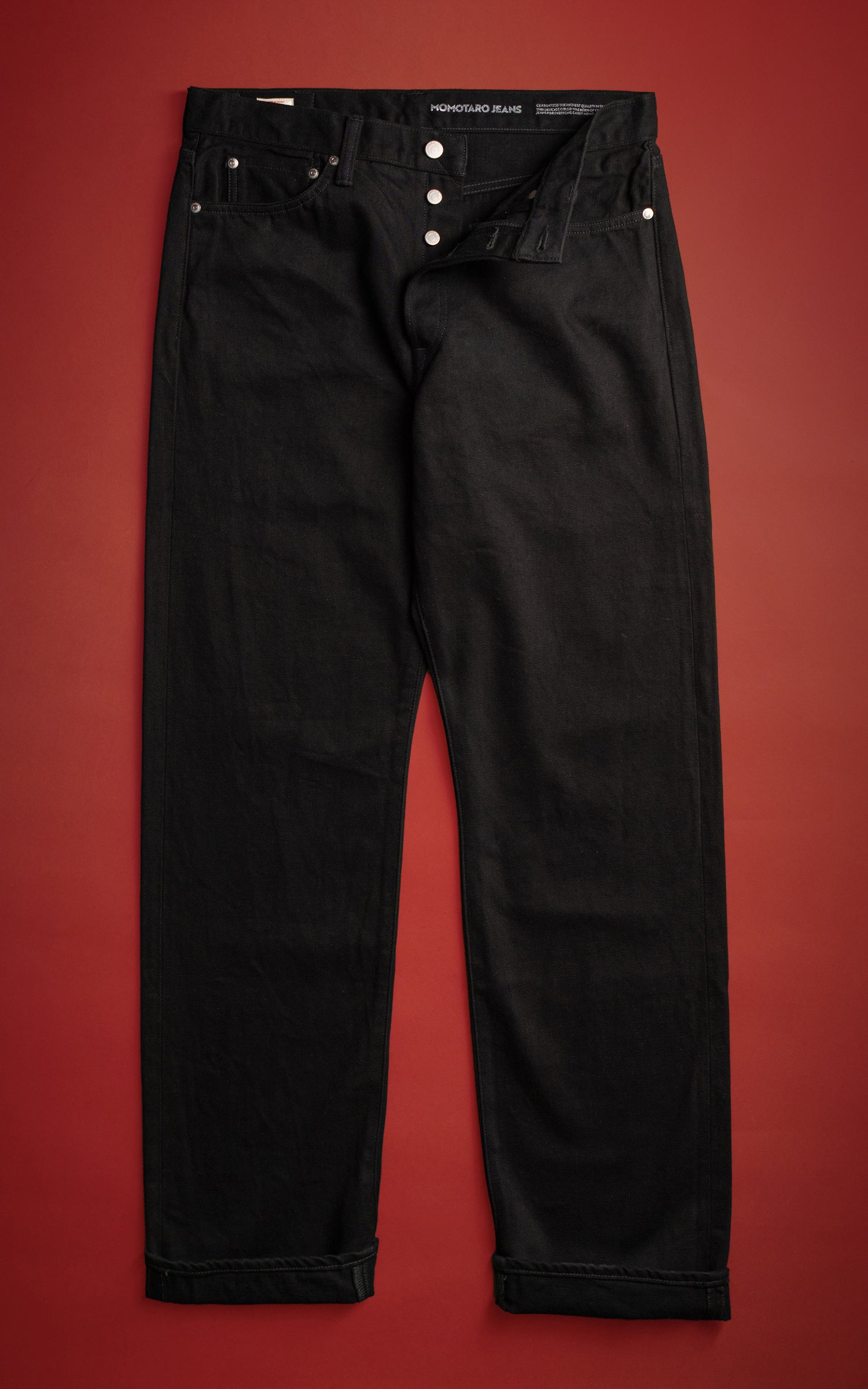 MOMOTARO JEANS MMJB6404 #100 Kyoto Montsuki Straight Denim Black