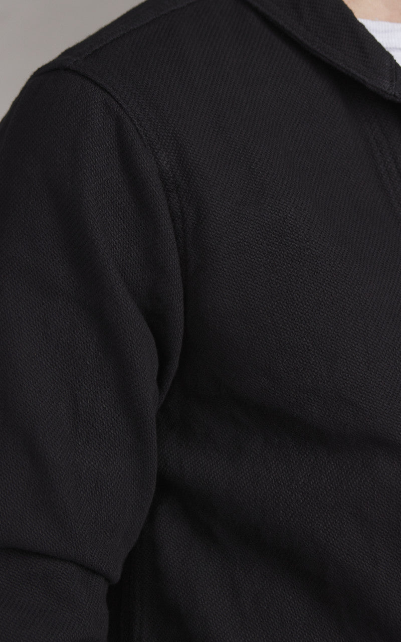 Momotaro Jeans Dobby Coverall Jacket Black