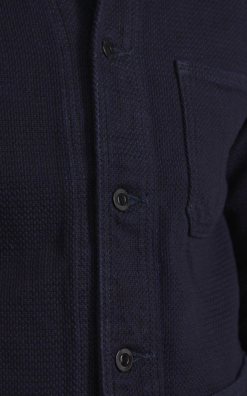 Momotaro Jeans Dobby Coverall Jacket Indigo