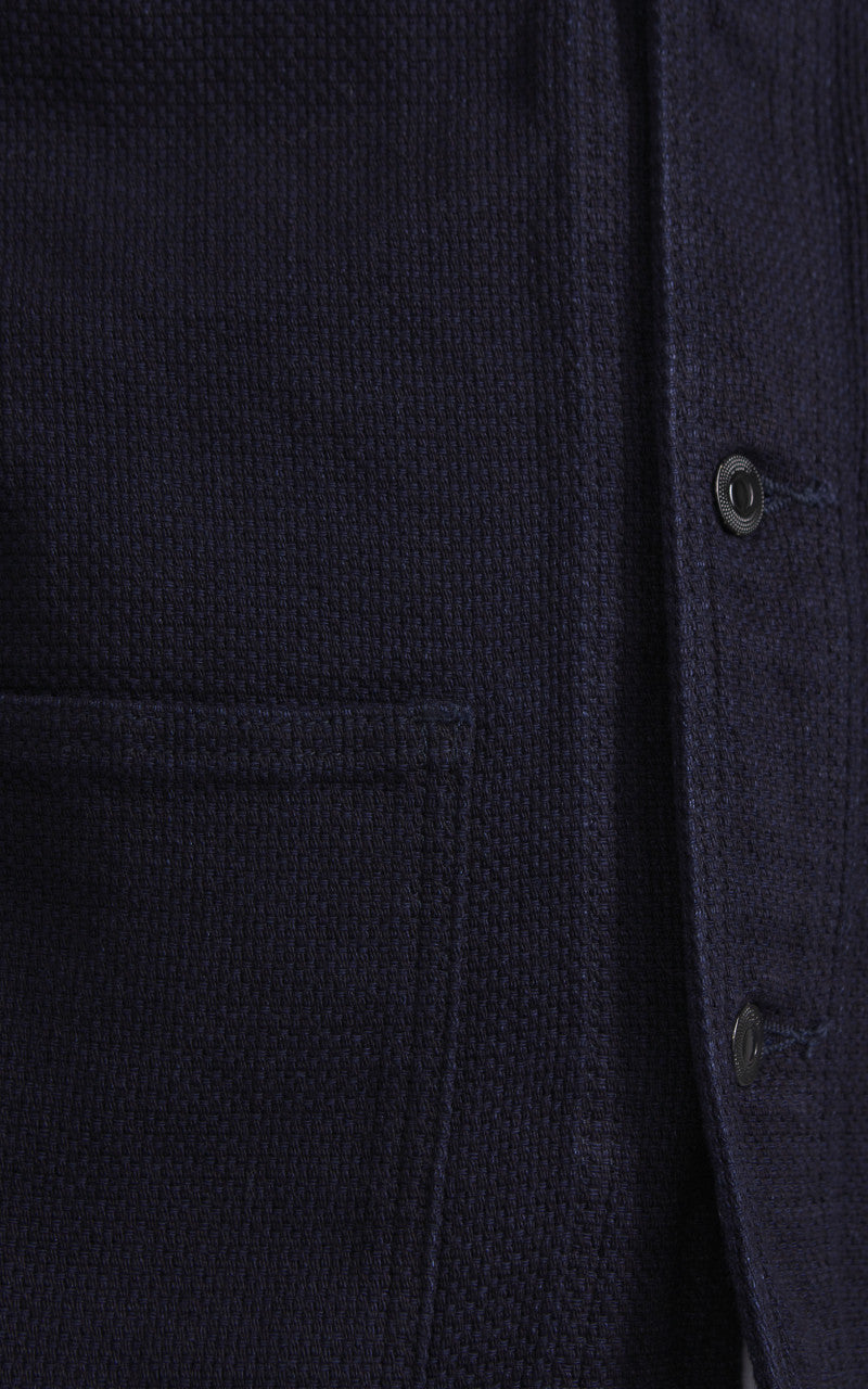 Momotaro Jeans Dobby Coverall Jacket Indigo