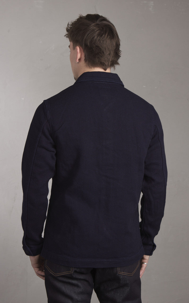 Momotaro Jeans Dobby Coverall Jacket Indigo